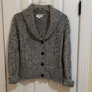 Ann Taylor Loft Gray Cable Knit Sweater
